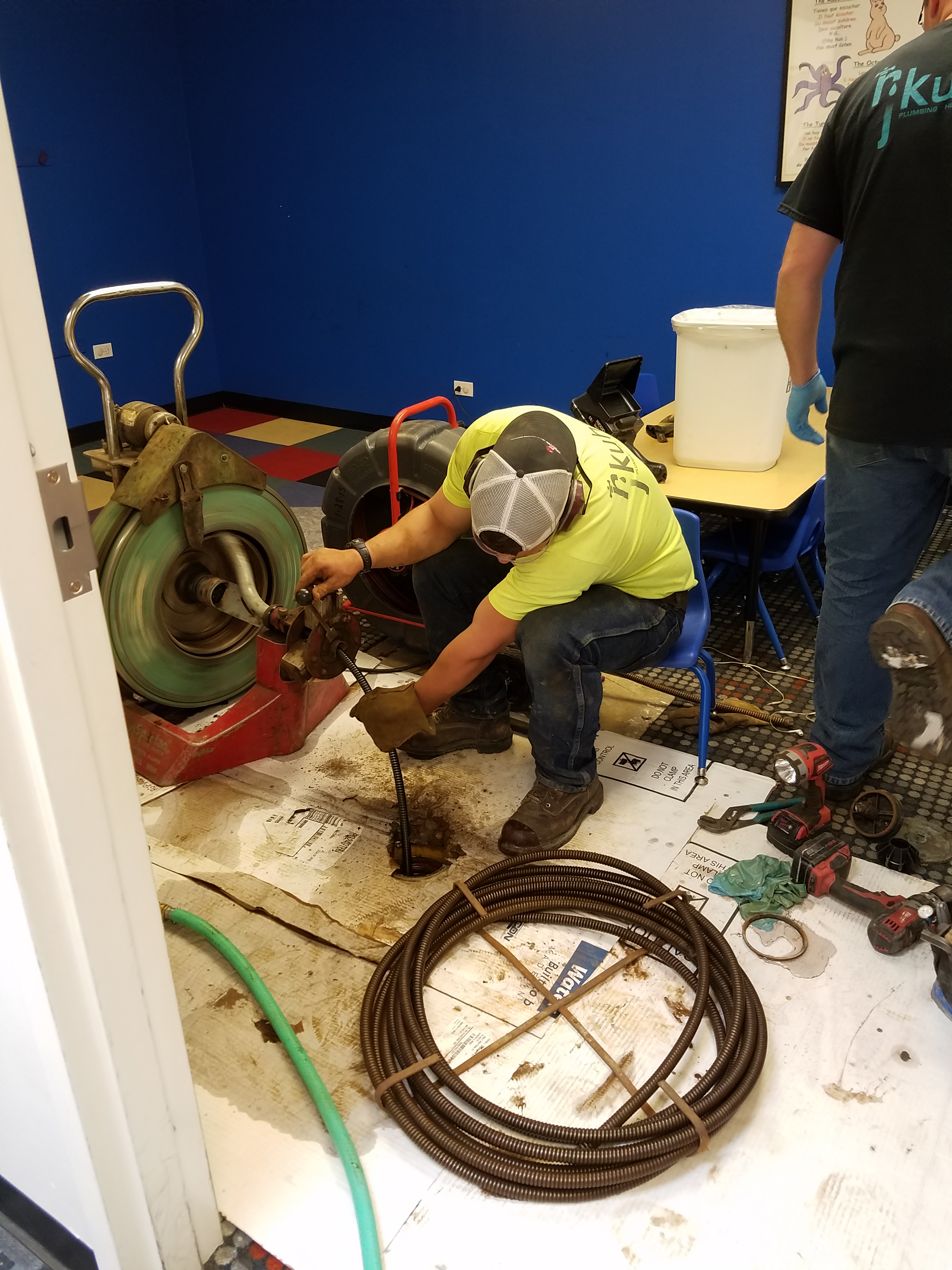 RJ Kuhn plumber snaking drain